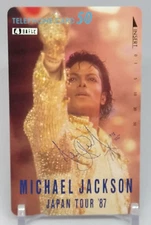Michael Jackson World Tour '87 Telephone Card World Pop Star Japanese Very Rare