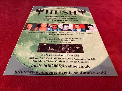 PADA11 ADVERT 11X9 HUSH : ANTHONY STEWART HEAD. IYARI LIMON