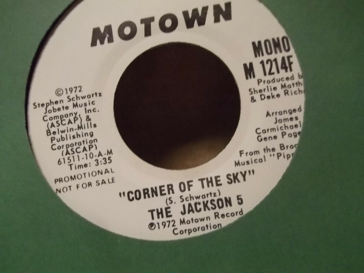 7” Jackson 5 Corner Of The Sky JET2162 Motown プロモ /00080 JACKSON 5: corner of the sky / to know MOTOWN 7