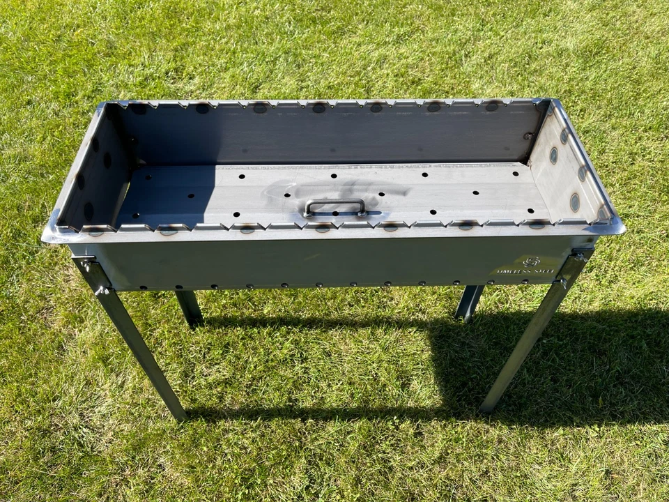 Большой сверхпрочный гриль для барбекю / мангал 11 галлонов (3 мм) - Изображение 4 из 4