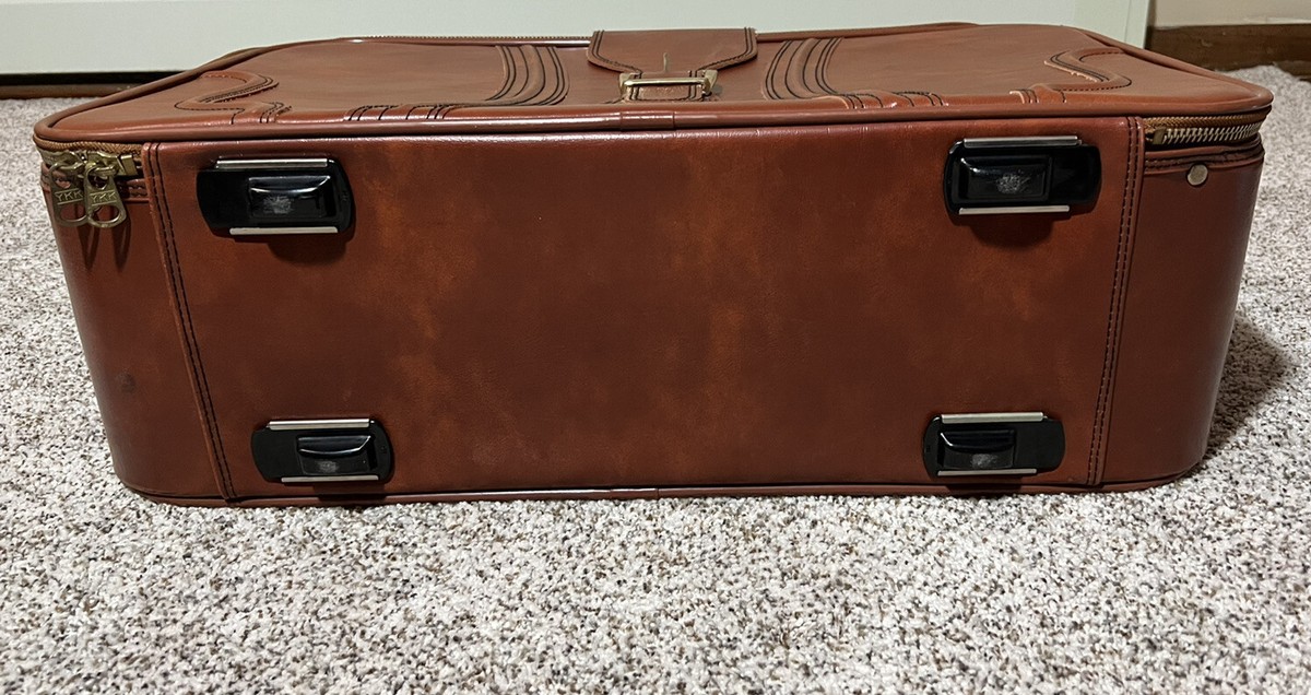 USA Vintage SEARS 60’s Travel Carry Bag Vintage Luggage Set by Sears - 1970's Powder Blue, Fa… - Gem