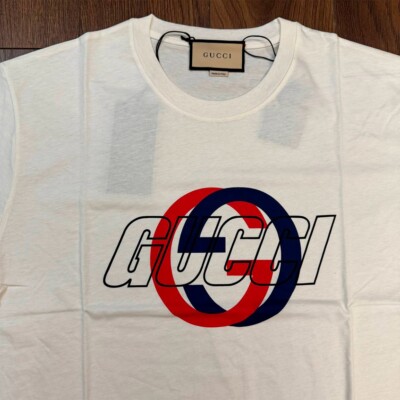 GUCCI Men's Cotton Printed Off-White T-Shirt Size L | eBay