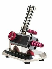 Dental Gas Light Double Tubes Bunsen Burner Lab Bottled Light Pipe Equipment