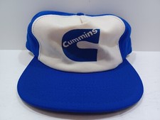 Vintage CUMMINS DIESEL All Fabric 2 Tone Color Block SnapBack Hat Cap USA Made