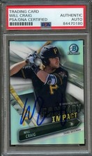 2016 Bowman Chrome Scouts Fantasy Impact #BSI-WC Will Craig Signed Card PSA Slab