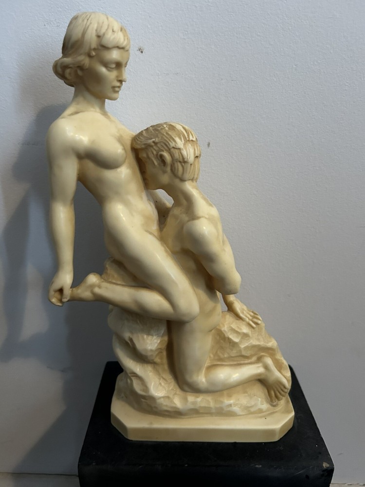 Vintage 1960 Lovers Sculpture by A SANTINI, Made in Italy a Classic Art Figure