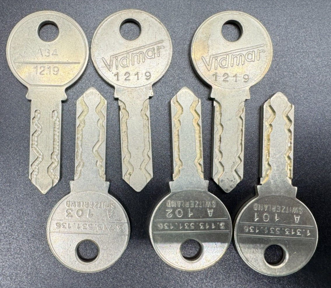 Stanley Vidmar Cabinet Key 1219 Series Storage Key A101, A102