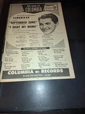 Liberace September Song Rare Original Promo Poster Ad Framed!