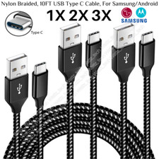 USB C Type C Fast Charger Cable 10FT Adapter Cord For Android iPhone 15 Samsung