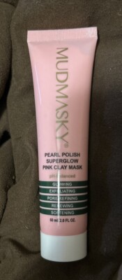 MUDMASKY Pearl Polish Superglow Pink Clay Mask 2.Fl 0z/60ml  Brand New