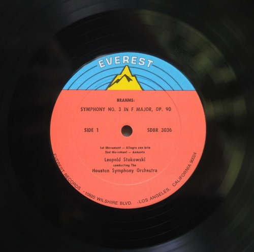 Brahms Symphony No. 3 / Stokowski 1959 Everest Stereo SDBR 3030 MN 1st Pressing - Picture 5 of 7