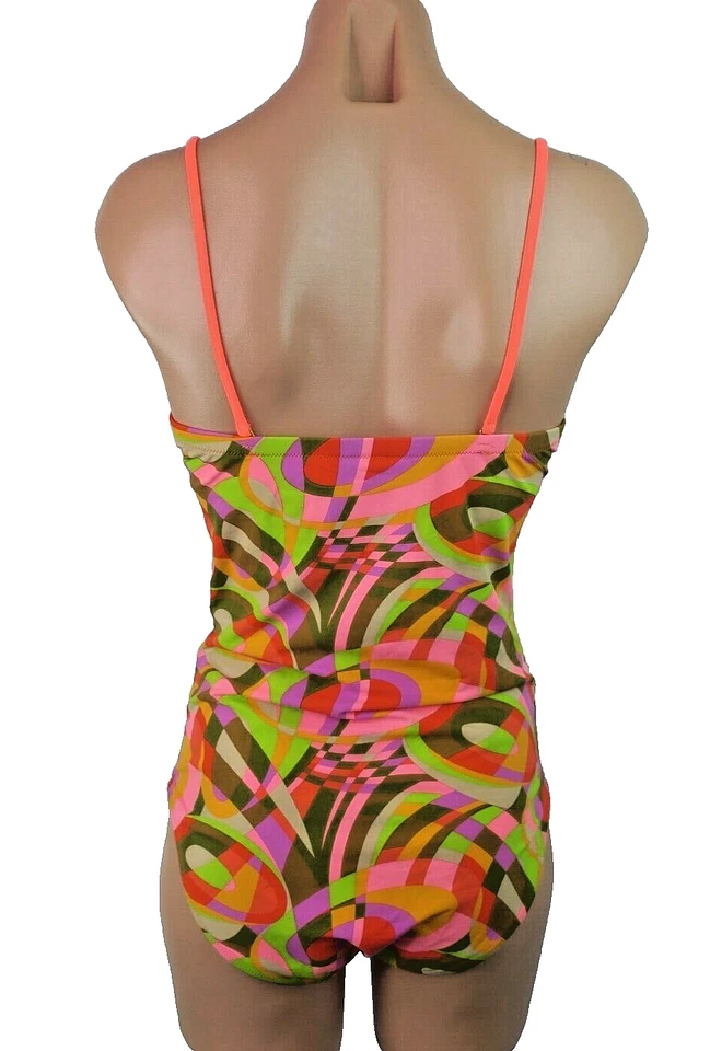 Traje de baño de una pieza con aros J Crew Shattered Swirl talla 8 A4692 Foto 2 de 4