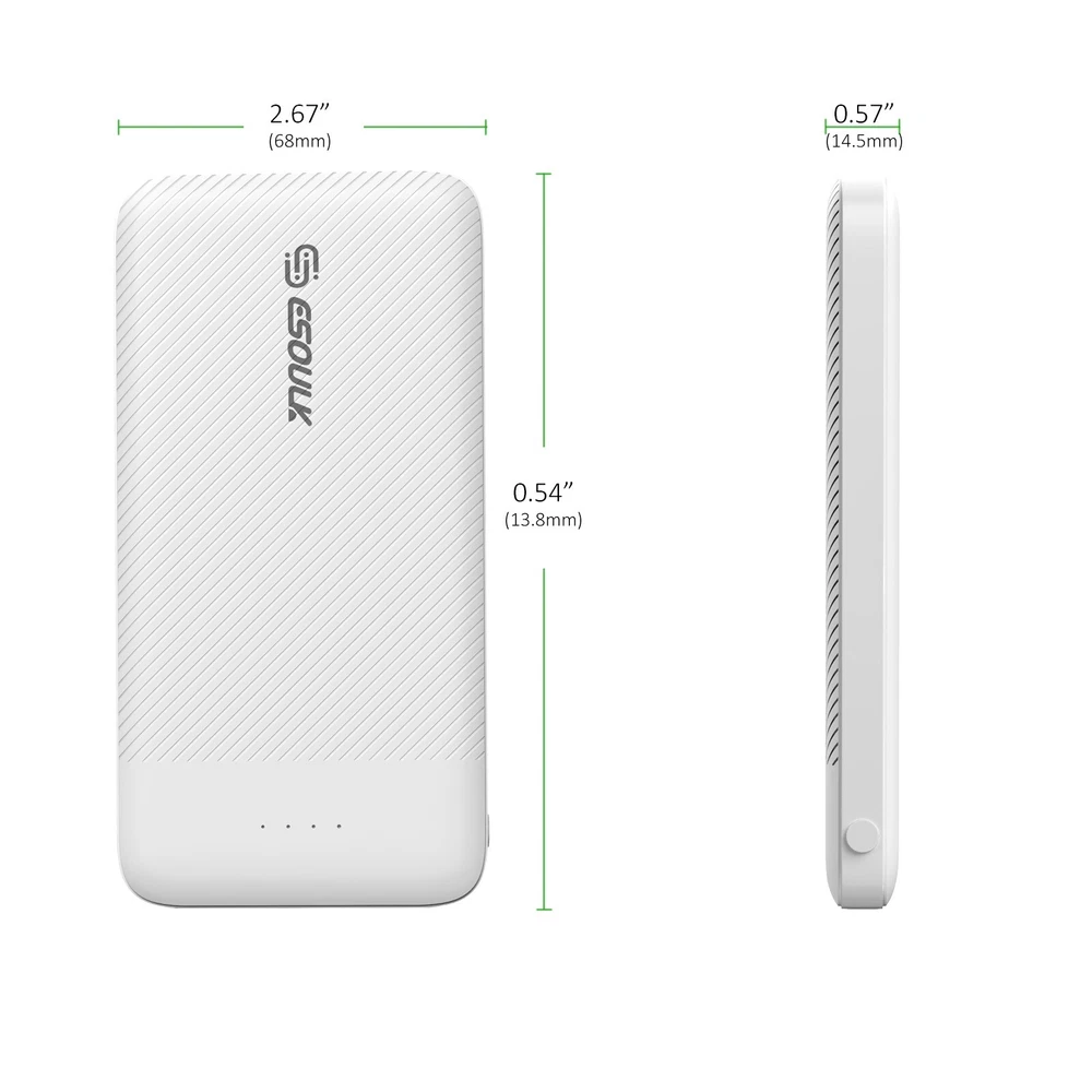 10000mAh Power Bank with Dual USB Fast Charging