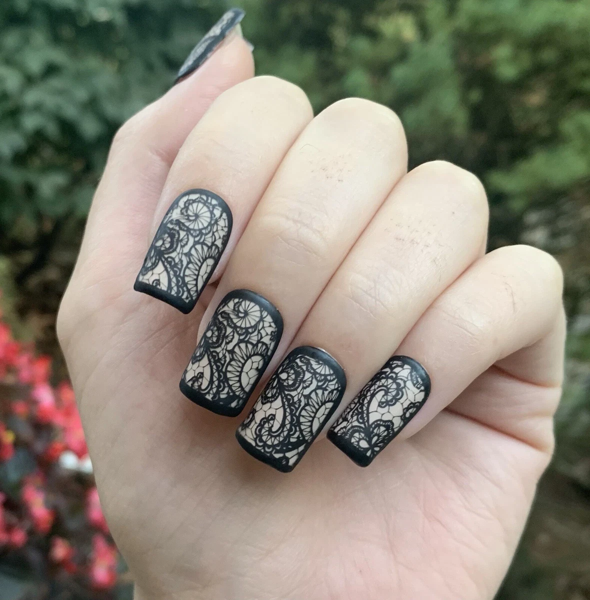 Lace on sale nail decals
