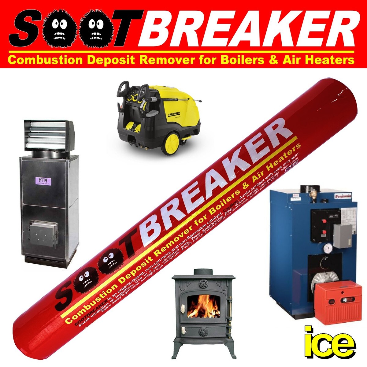 SOOTBREAKER OIL SOLID FUEL BOILER SERVICE CLEANING DE-SOOTING