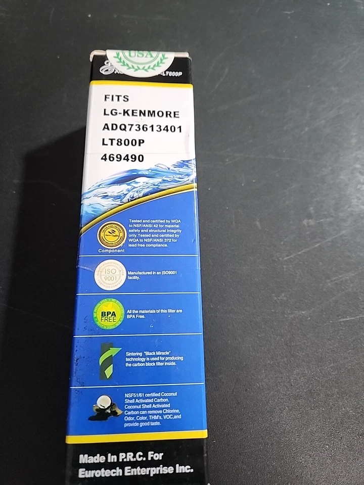 Excelpure EP LT800P Refrigerator Water Filter Fits LG & Kenmore Qty 1pc Sealed - Image 2 of 4