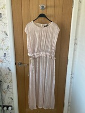 BNWT ZARA Ecru Swiss Dot Midi Dress Size XL