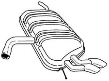 140 cv Silenziatore posteriore per Audi A3 Sportback 8PA 2.0 TDI 1968 cc 103 KW