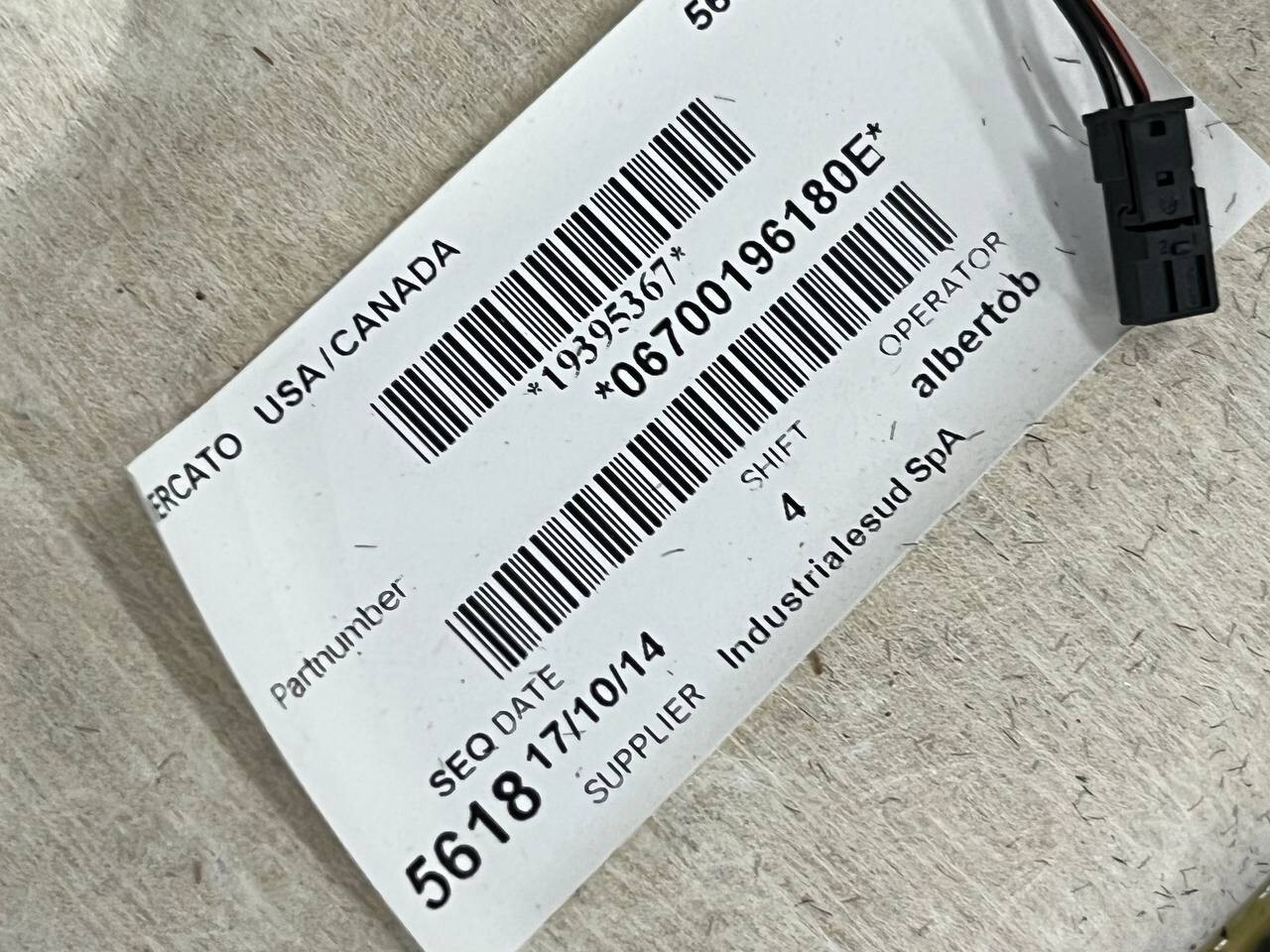 Maserati Ghibli OEM Interior Headliner Trim Cover – Part Number 06700196180