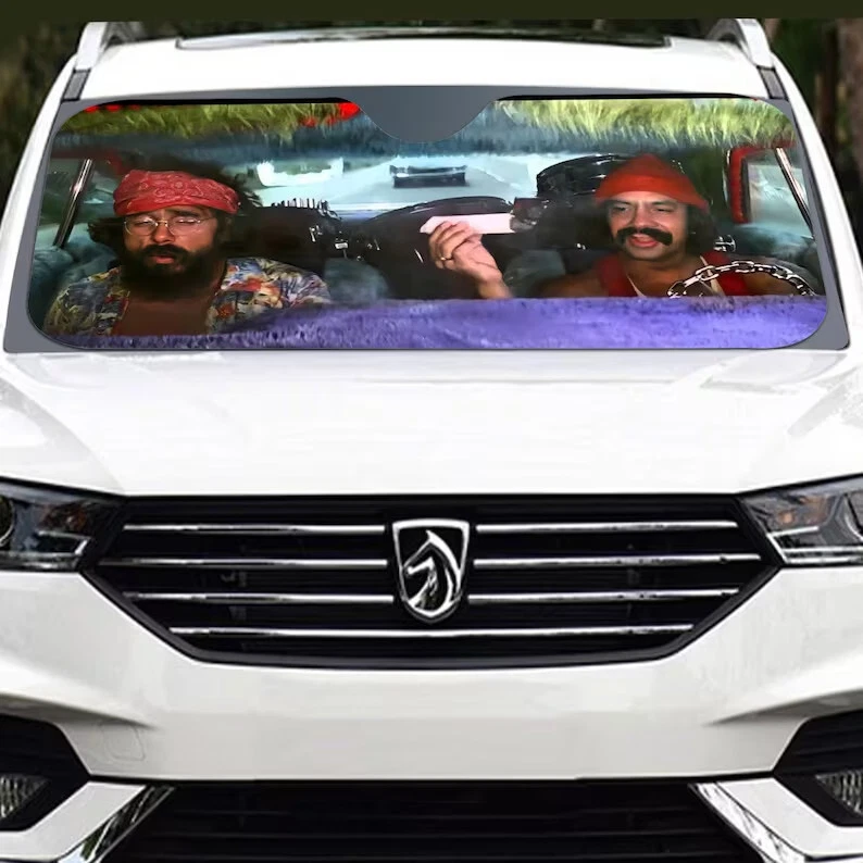 Cheech And Chong Painting Windshield Sun Shade