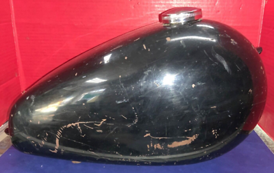 GMEハーレーダビッドソン メタルタンク 黒 Vintage GME Retro Motorcycle Fuel Gas Tank - Black - AS IS - NOT