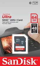 SanDisk Ultra 64 GB SDXC SDHC SD Class 10 48MB/s 320x UHS-I HD Flash Memory Card