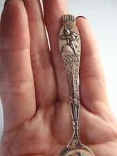 Sterling Silver Souvenir Spoon Saratoga Native American Engraved Jasie