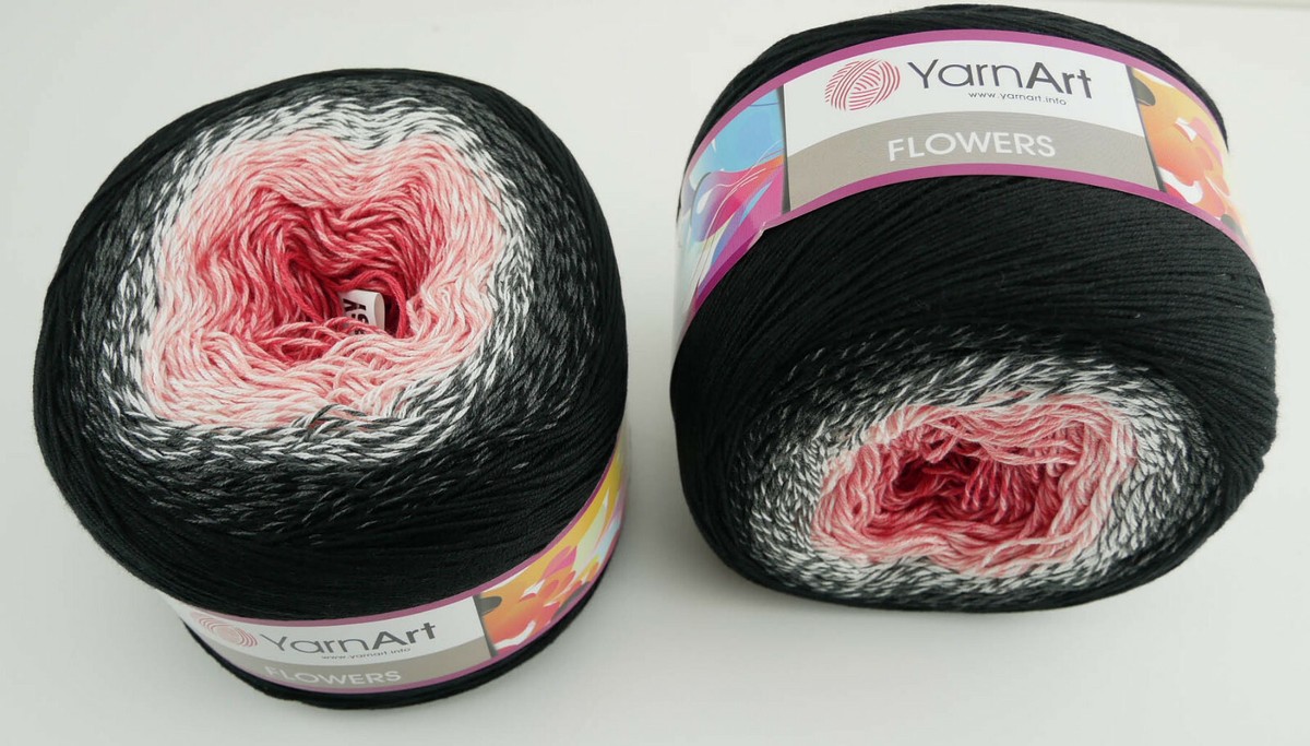 Lana Multicolor YarnArt Batik Hilado YarnArt Flowers Bobbel Batik - Lana Turca De 250g En Degradado De Colores Para Tejer O Crochet - Foto 9