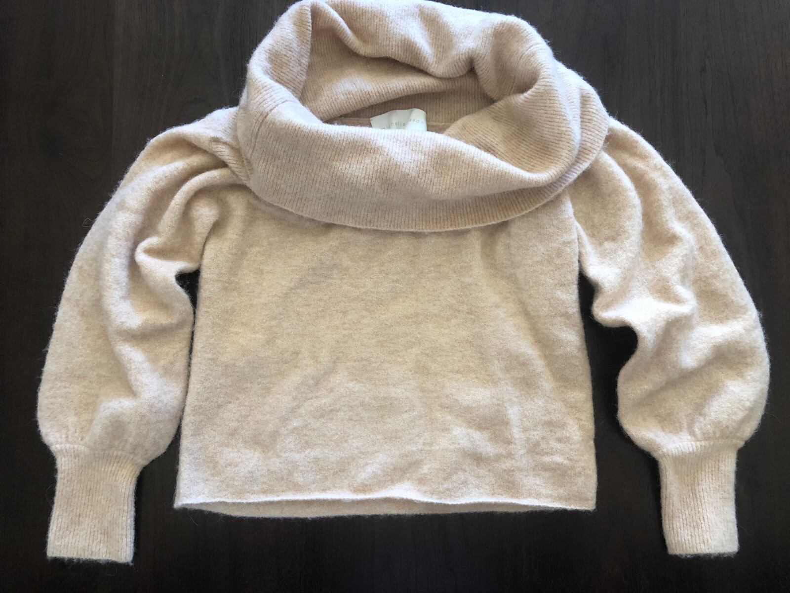 Michelle Mason Camel Cut Off Shoulder 