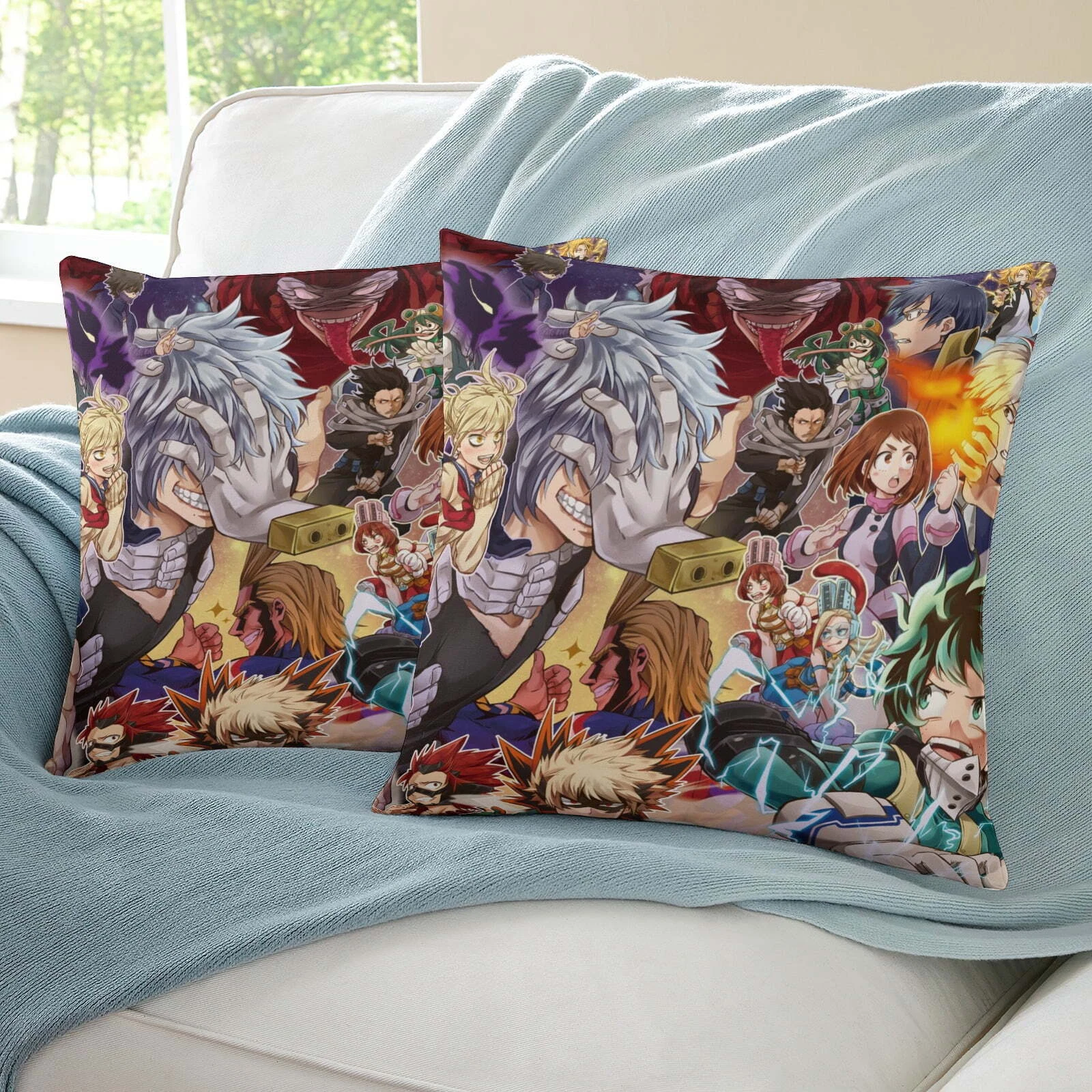 Anime Throw Pillow Cover Decor, Home Pillowcase, Hero Character Cushions