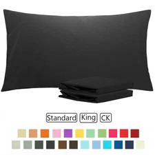 Standard King CK Size Set of 2 Pillow Cases Ultra Soft Breathable Pillowcases