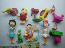 JUEGO DE 2 FIGURAS SORPRESA PARA NIÑOS DE LOS PICAPIEDRA FIGURAS VINTAGE DE HANNA BARBERA