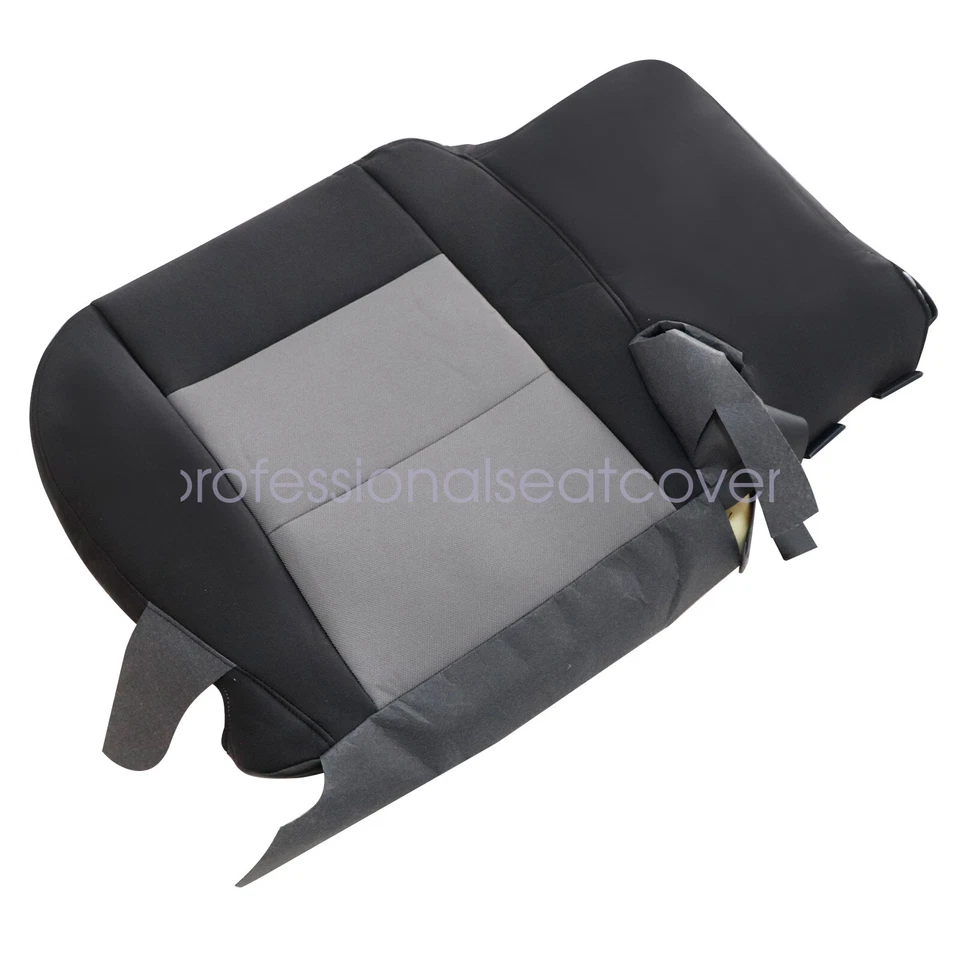 For 2003-2009 2010 2011 Ford Ranger Driver Bottom Cloth Seat Cover Black/Gray - Image 3 of 4