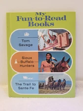 Vintage 1973 My Fun To Read Books Tom Savage Sioux Buffalo Hunter Trail Sante Fe