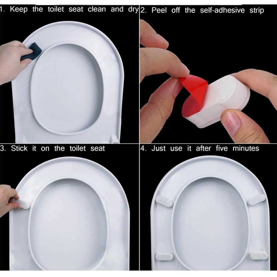 High Quality 4pcs Replacement Toilet Seat Buffers with Self adhesive
