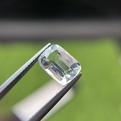 Natural Aquamarine 3Ct Sky Blue Cushion Cut Gemstone from Skardu (10.8x7.4x5.3).