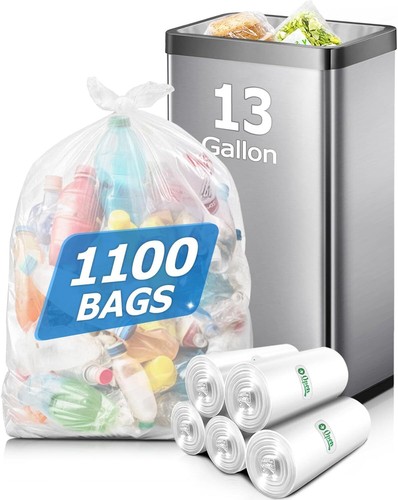 Counts Strong Trash Bags Garbage Bags by Teivio, Bathroom Trash Can Bin Liners