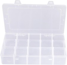Tackle Box Organizer Plastic Organizer Box with Dividers 15 Grid Box Organizer
