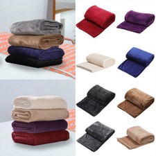 Plush Fleece Thermal Blanket Flannel King Bedspread Sofa Throw Rugs Bedding Mats