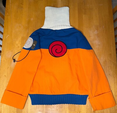 Official Naruto Uzamaki Full Zip Jacket Cosplay Anime VTG RARE