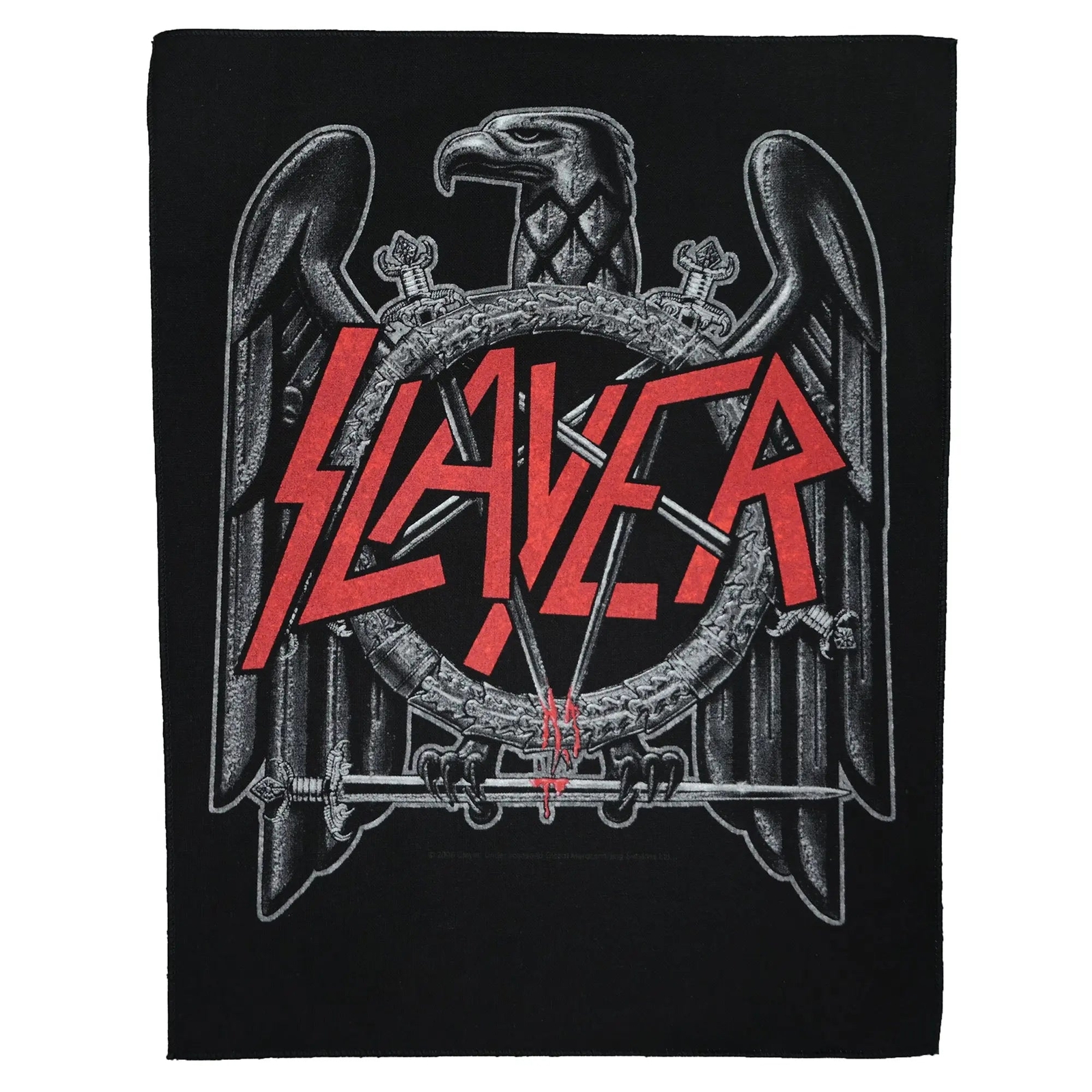 Slayer Nero Aquila Retro Toppa Pesante Metallo Fascia XL Dtg Stampato Cucire