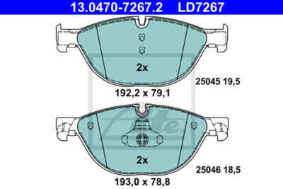 13.0460-7266.2 ATE Brake Pad Set 607266 | AUTODOC Price And Review