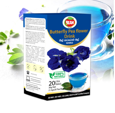 Dishydrated Nil Katarolu (Pisello farfalla; Clitoria Ternatea) Tè alle erbe (40g