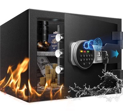 Biometric Fireproof Safe Box, 2.0 Cu Ft Small Waterproof Safe