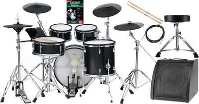 Elektronisches XDrum DD-670 Schlagzeug E-Drum Set Mesh Holzkessel Hocker Monitor