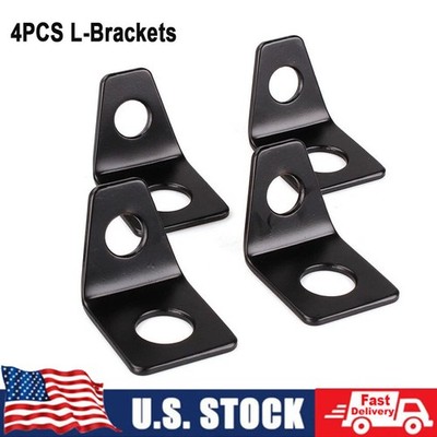 4PCS Seat Belt Mounting L Bracket Kit 4/5/6 Point Racing Seatbelt L-Shaped Hook