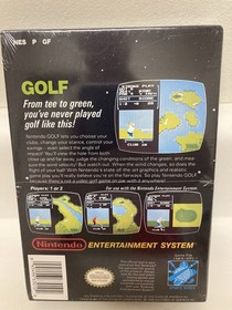 NES Golf New Black Box Rare Sealed Last Print Rev A Oval Seal Wata Vga PSA,Atari