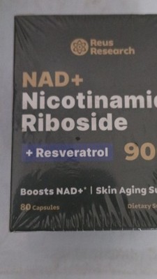 6 boxes/Reus NAD+ Nicotinamide Riboside, Resveratrol 900 mg 80 Capsules