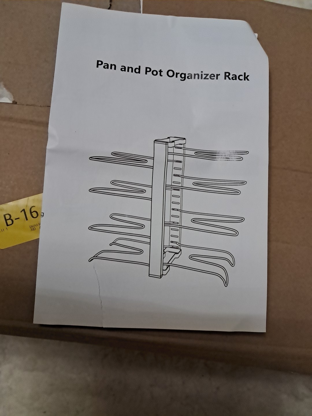 8-Tier Black Pots And Pans Organizer (Open Box)