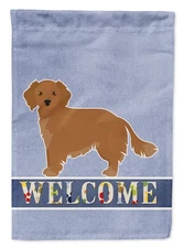Small Greek Domestic Dog Kokoni Welcome Garden Flag CK3678GF